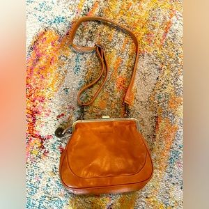 Camel Leather Shoulder Bag